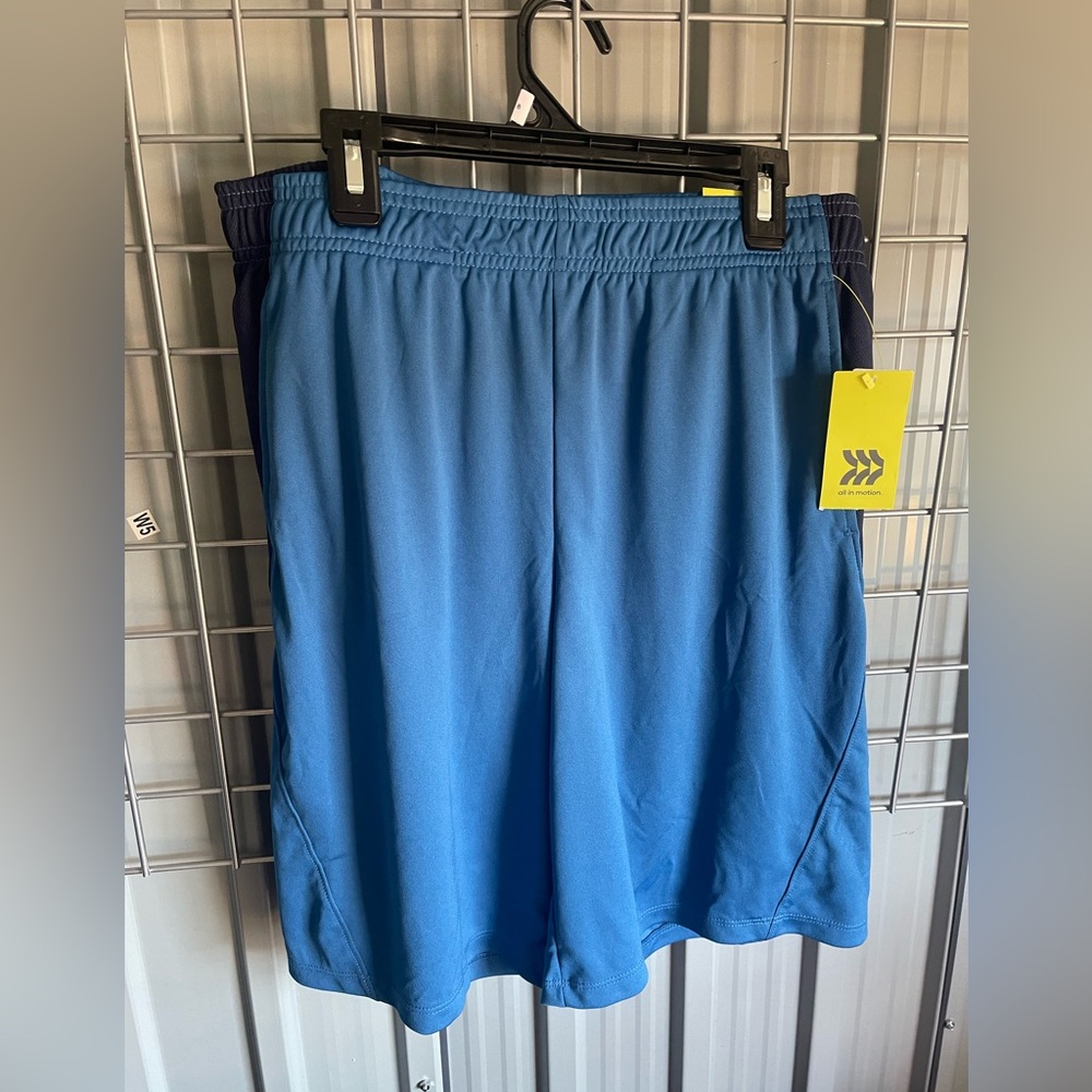 NEW BOYS ALL IN MOTION BLUE TRAINING ATHLETIC SHORTS SIZE XL 16